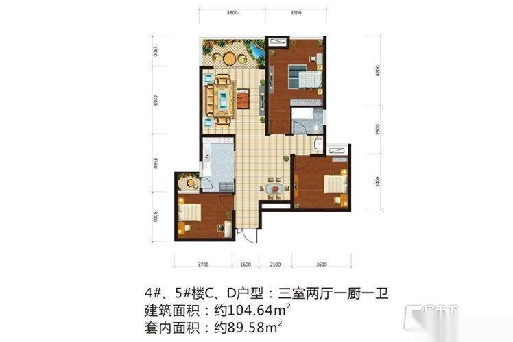 世纪时代天街高层3室2厅1卫出售-时代天街二手房价