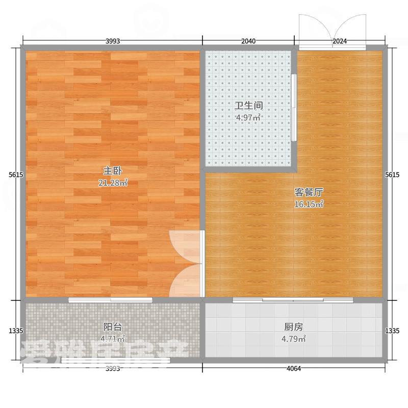 桑港花园,桑港花园 44平 3层 带15平的平台 12万可议13