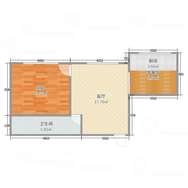 金河丽苑,金河丽苑20万元66㎡1室1厅1卫1阳台中档北,好房出售12