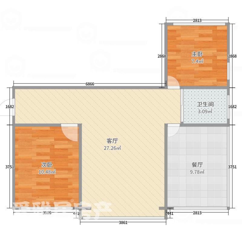 龙畔家园,龙畔家园小区，两室南北格局，精装带物11