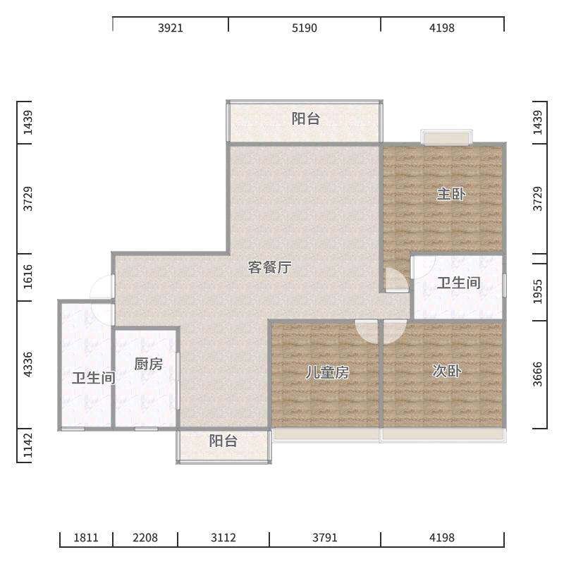 荷塘区新塘路精装3室2厅2卫二手房出售9