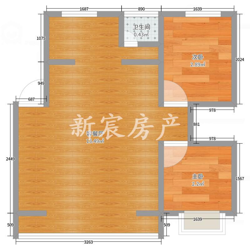 罗山县城北毛坯2室2厅1卫二手房出售10