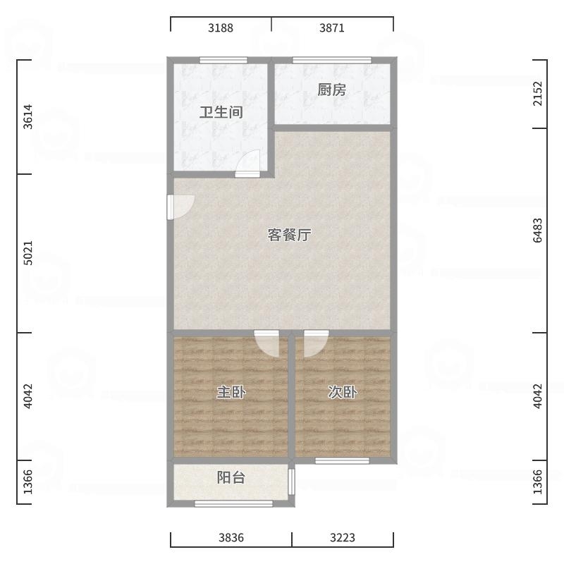 高区后峰西豪装2室2厅1卫二手房出售11