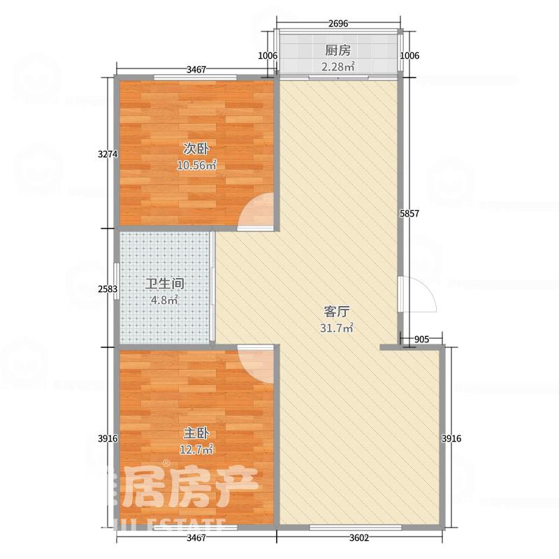 友爱家园,友爱家园75平 6层 南北通厅 装修带物 拎包入住9