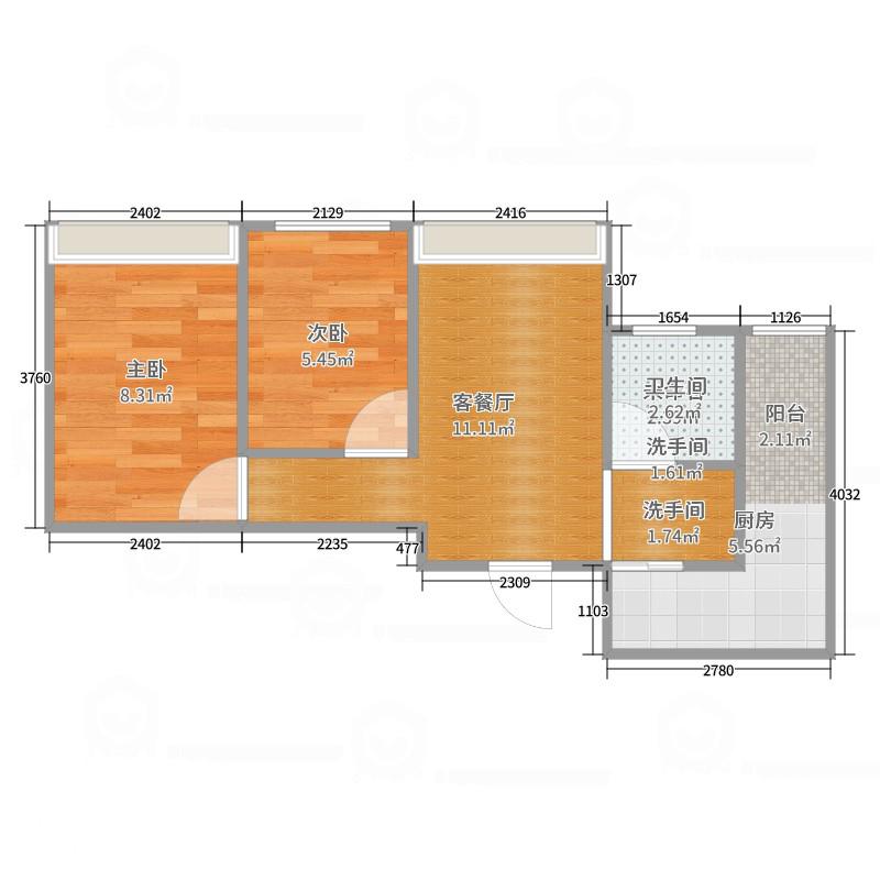 沿滩区沿滩新城毛坯2室2厅1卫二手房出售12