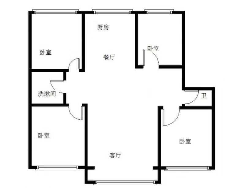 单价三千多五楼标准三室两厅两卫-技术监督局家属楼二手房价