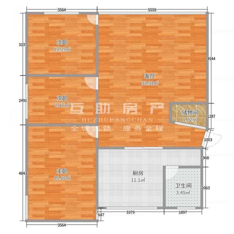 自流井区自流井精装3室2厅1卫二手房出售14