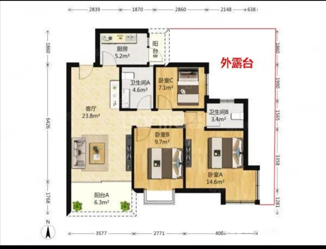 阳光心悦,阳光心悦精装3室2厅2卫3