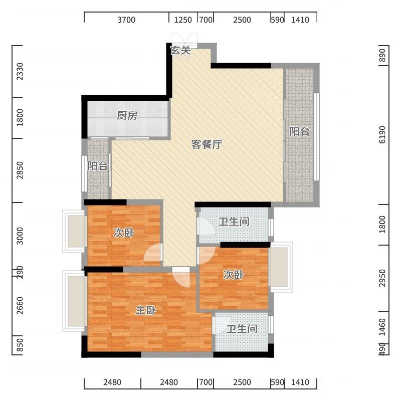 金河湾1881,金河湾4房2厅2卫，南北通透12