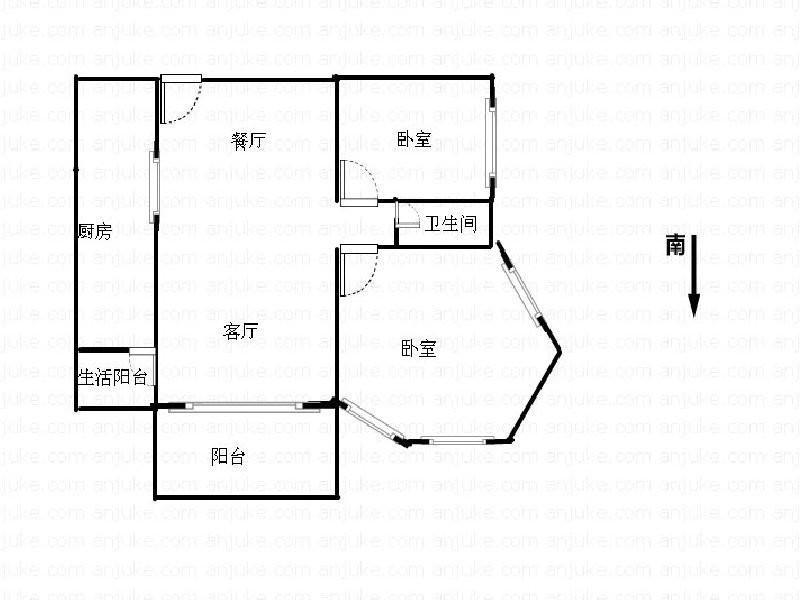 万科四季花城二期精装两房 正南向 采光通风好-万科四季花城二手房价