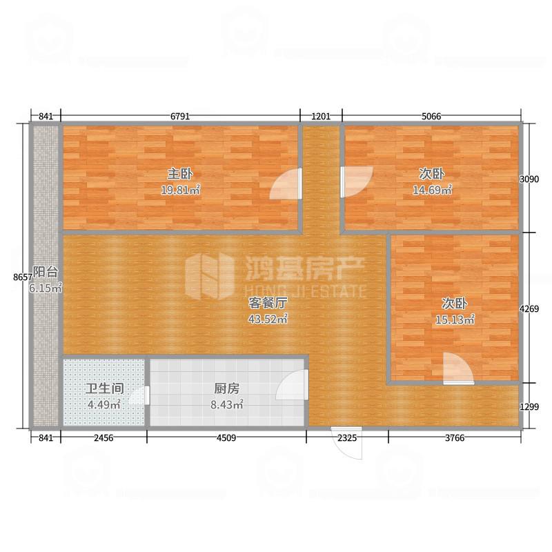 桃苑一区,112.25㎡3室2厅1卫1阳台精装紧邻地铁,多条公交经过12