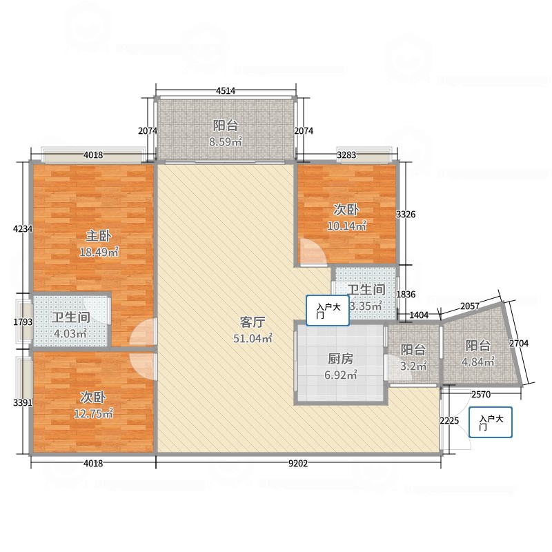 万福新城,万福新城毛坯3室2厅2卫2阳台出售 送超大阳台12