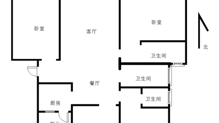 如意湖畔方正四房三卫，前后阳台，带入户，好朝向