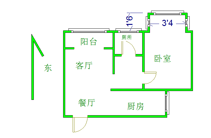 自流井区南湖精装1室1厅1卫二手房出售10