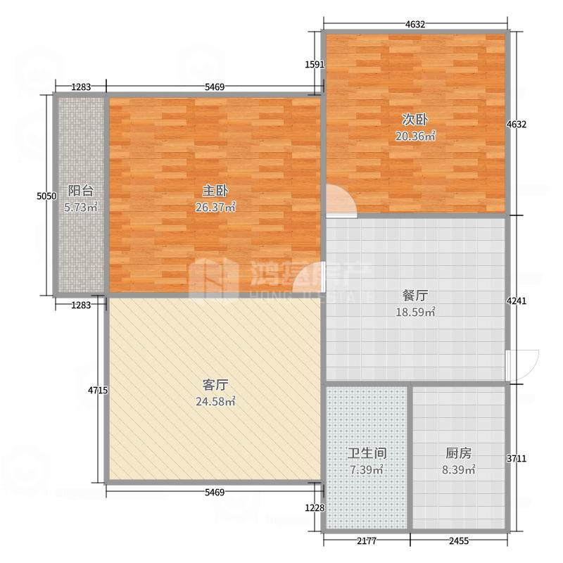 恒立佘山98号（恒立世纪经典）,性价比超高的2室2厅1卫1阳台 阳光 视线 无忧！12