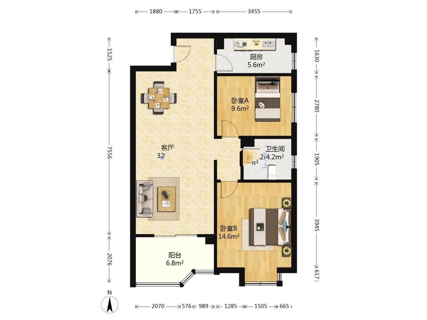 新城区建工路普通2室2厅1卫二手房出售11