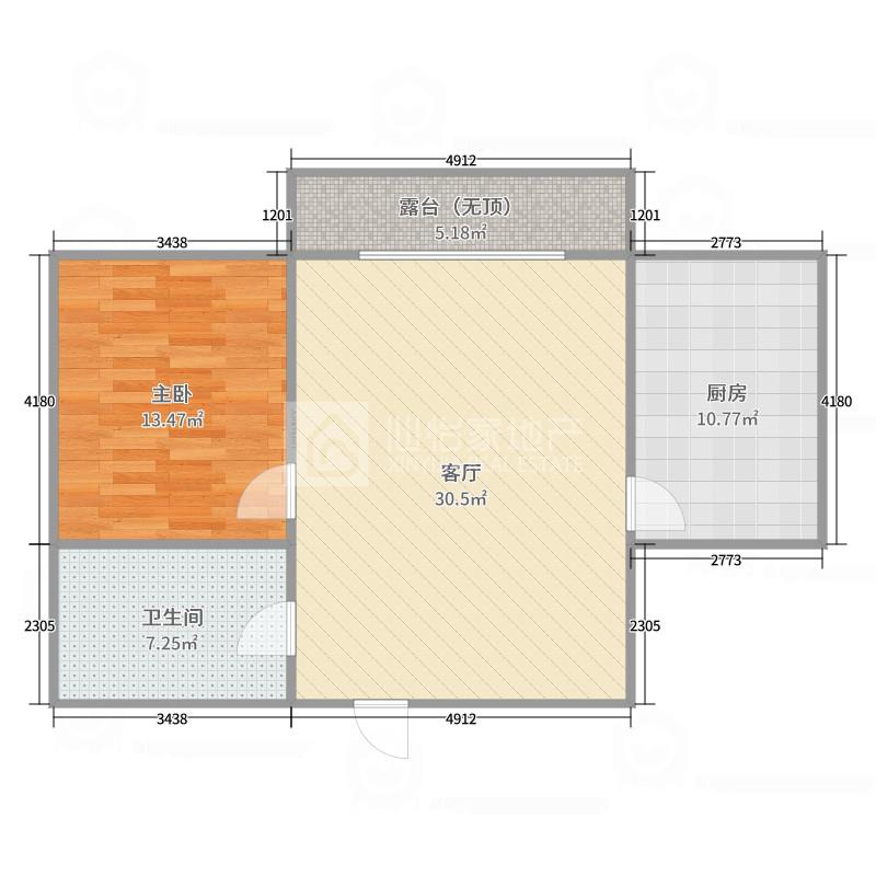 汇智五洲城,汇智五洲城一室一厅12