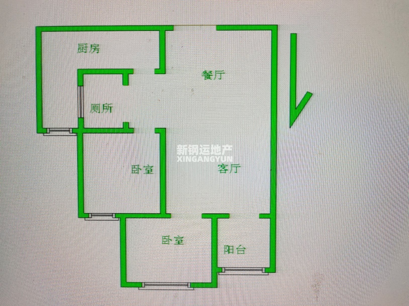 大足大足精装2室2厅1卫二手房出售9