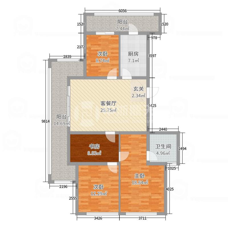 天池苑南区,天池苑南区 80.0平米 136.0万12