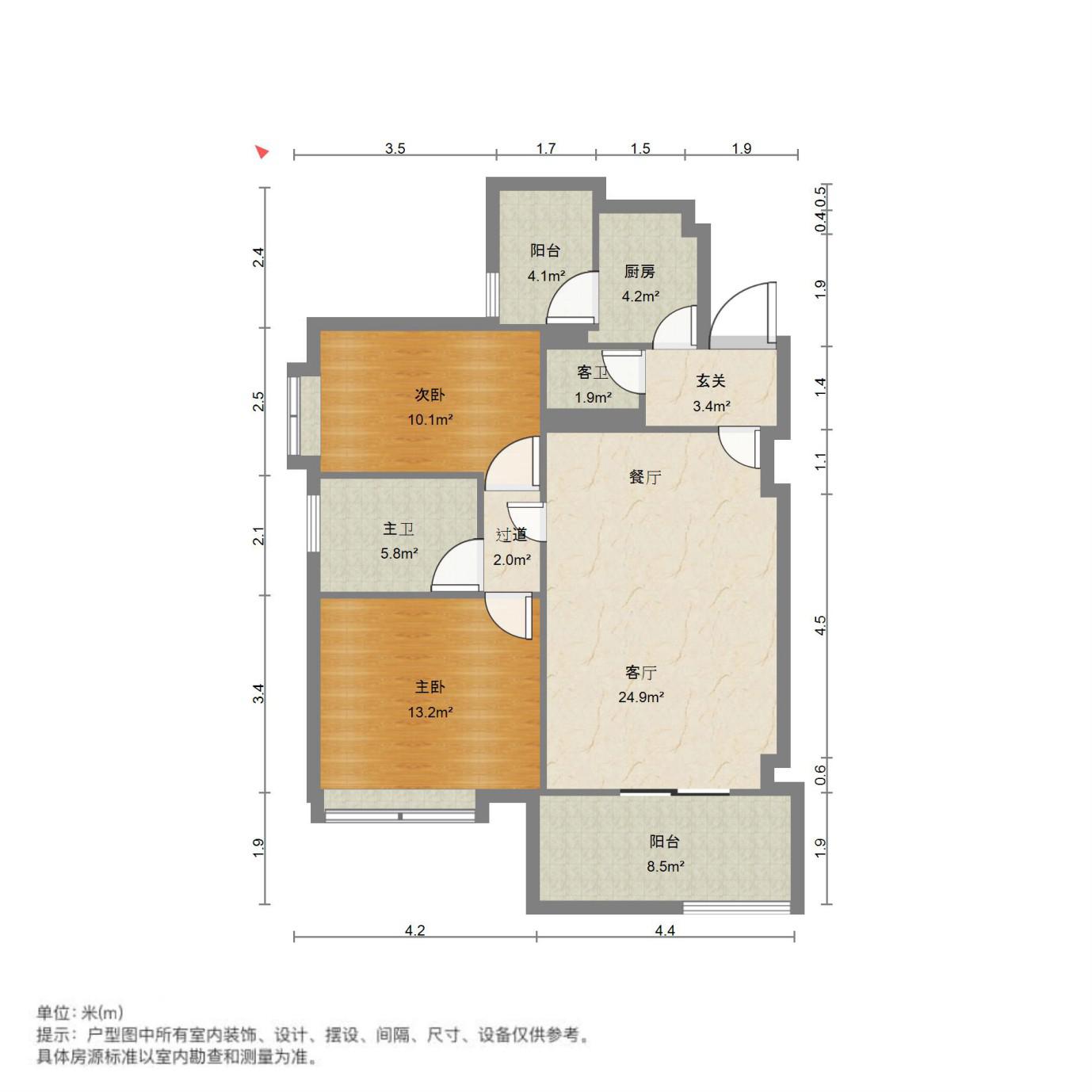 渝北区龙头寺精装2室2厅2卫二手房出售10