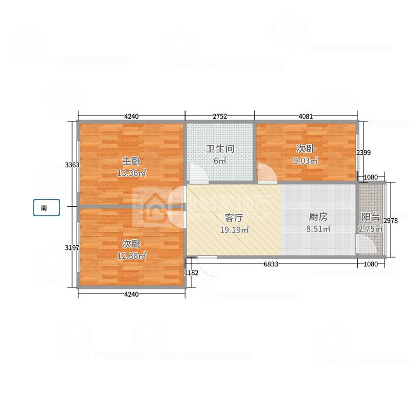 龙福家园,龙福家园 雷锋校两室一厅地点好南北通透9