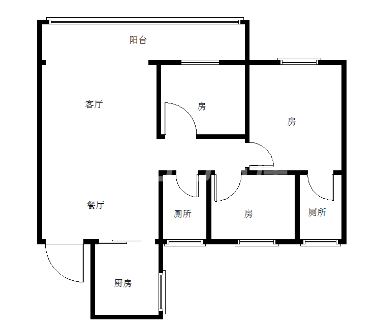 醴陵市城东毛坯3室2厅2卫二手房出售13