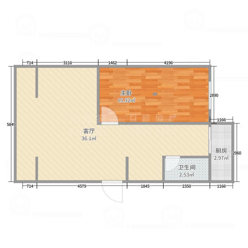 文峰山小区,三楼，门口有停车位，一室一厅，看房有钥匙10