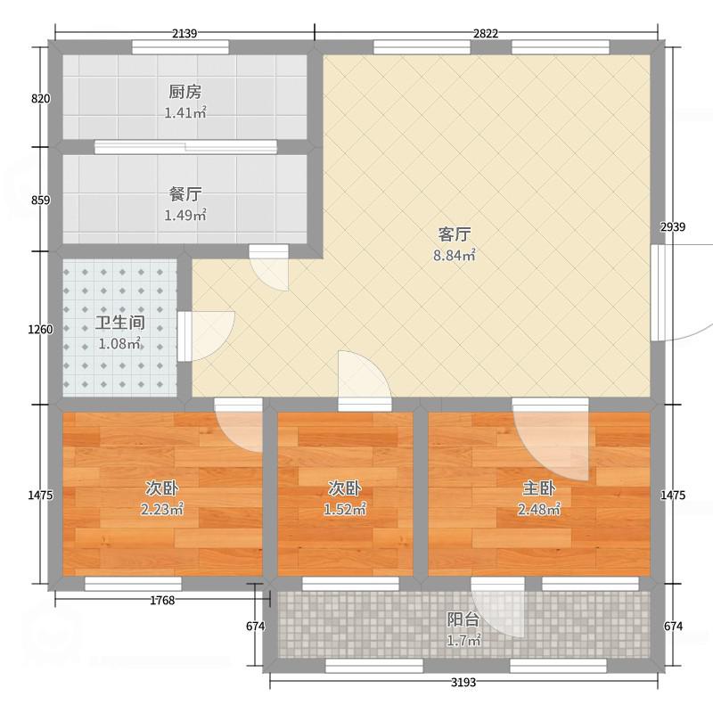 龙口市东城区精装3室2厅1卫二手房出售13