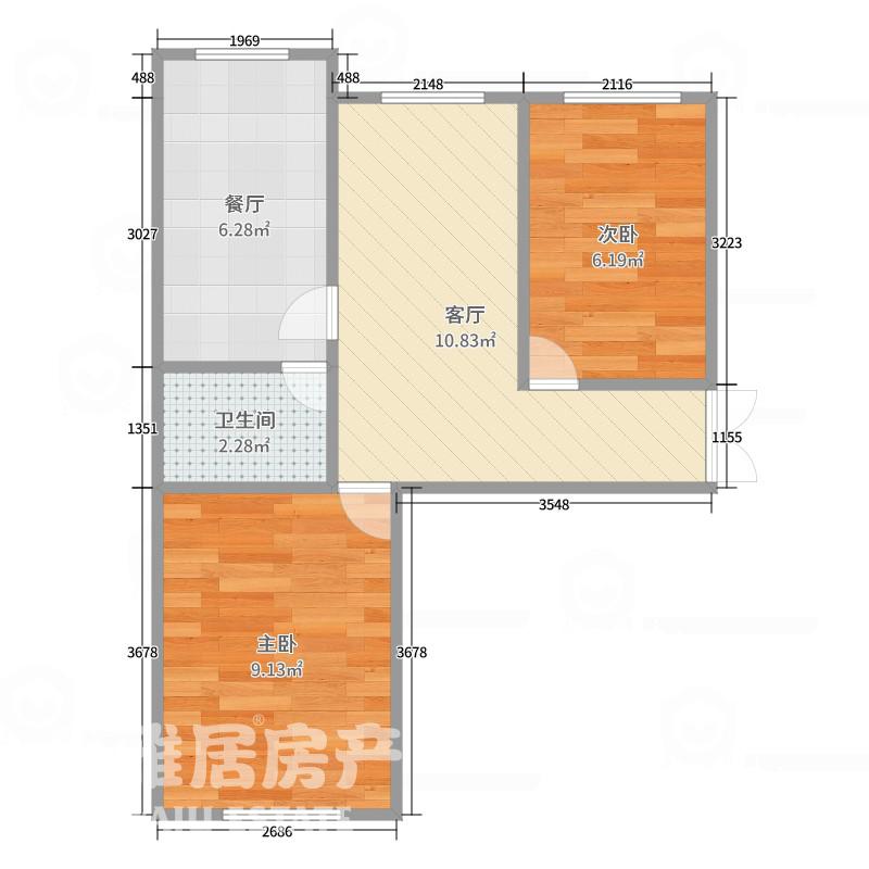 双跃小区,双跃小区 不边不道 二室一厅  89.22平19万7