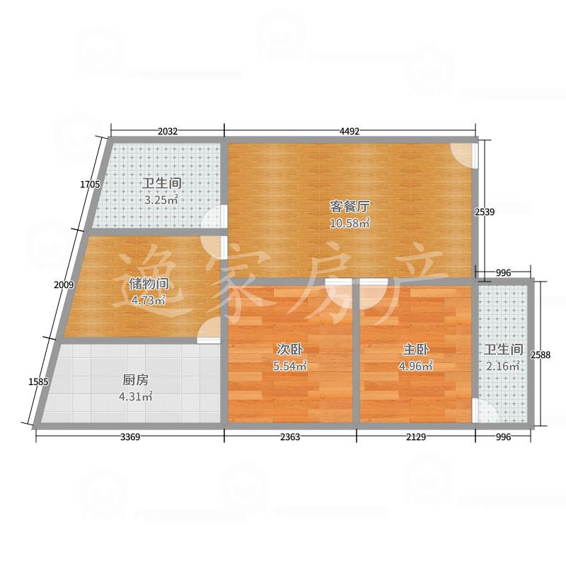 夹江县城东精装2室2厅2卫二手房出售12