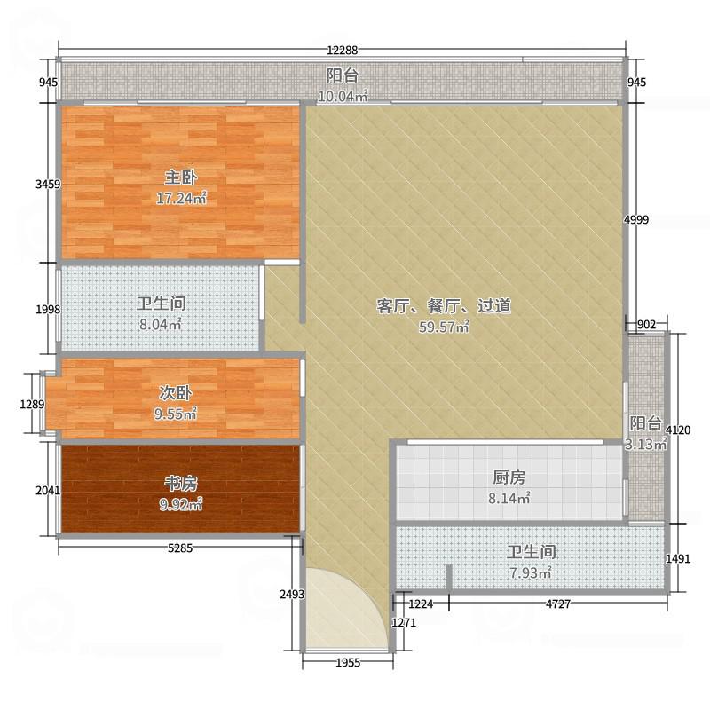 麒麟区北片区毛坯3室2厅2卫二手房出售13