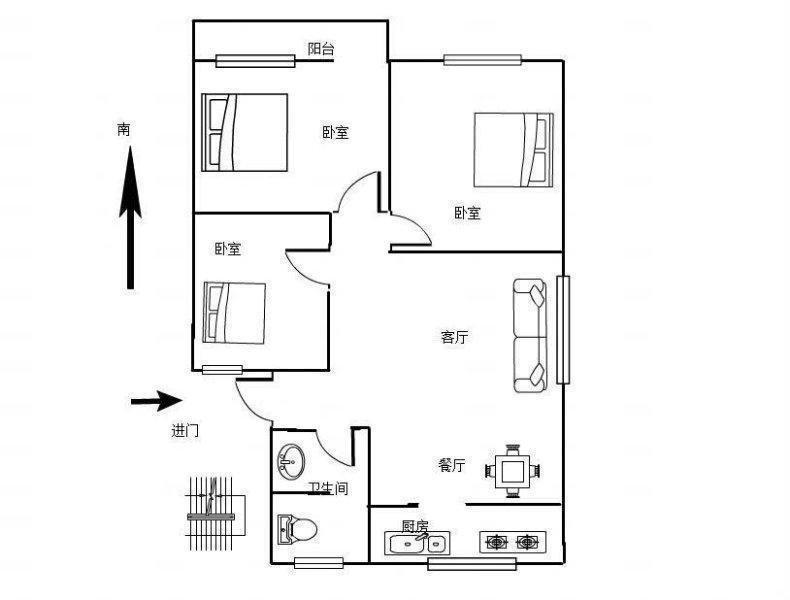 临沭县临沭精装3室2厅1卫二手房出售9