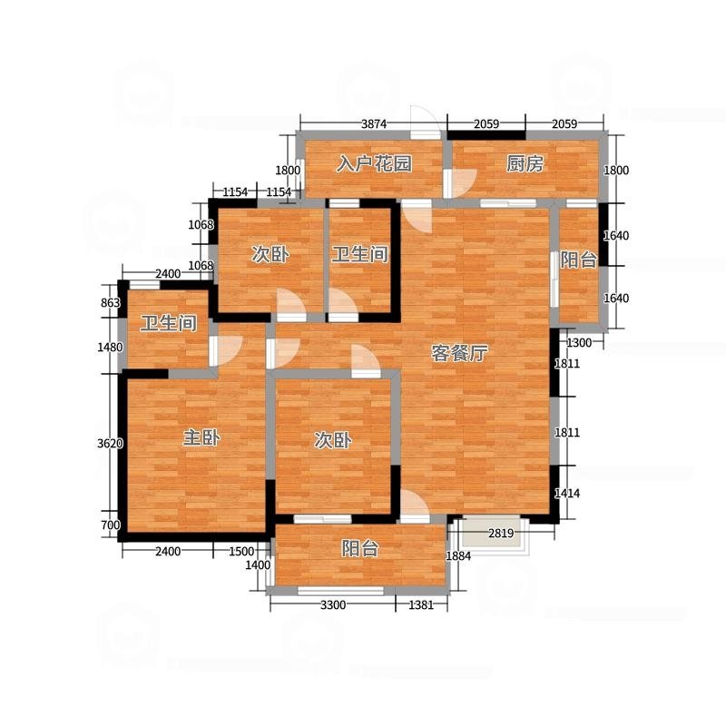 高新区虹苑路普通3室2厅2卫二手房出售13