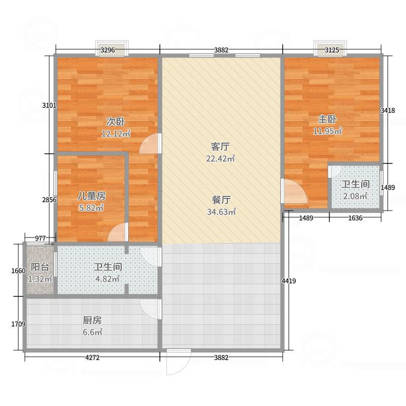 麒麟区北片区毛坯3室2厅2卫二手房出售14