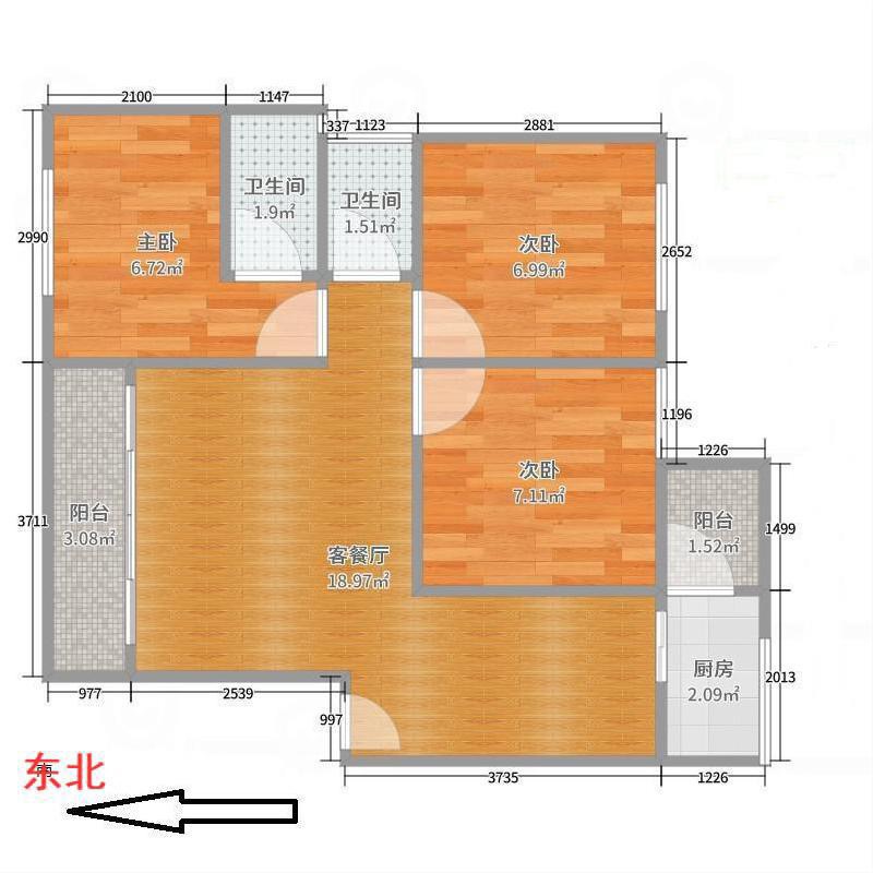 顺庆区南门坝精装3室2厅2卫二手房出售12