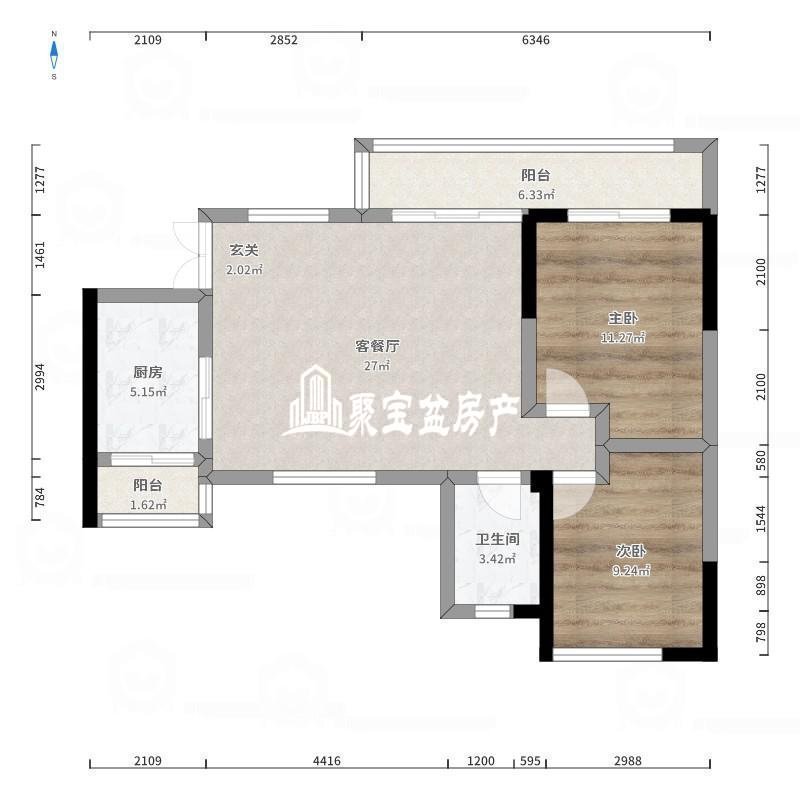 新安巷单位房2室2厅1厨1卫精装-新安巷二手房价