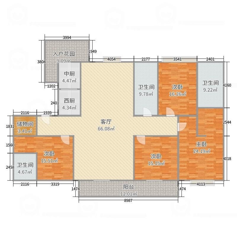 碧桂园华侨湾,碧桂园华侨湾189㎡4室2厅3卫2阳台精装，多条公交经过13