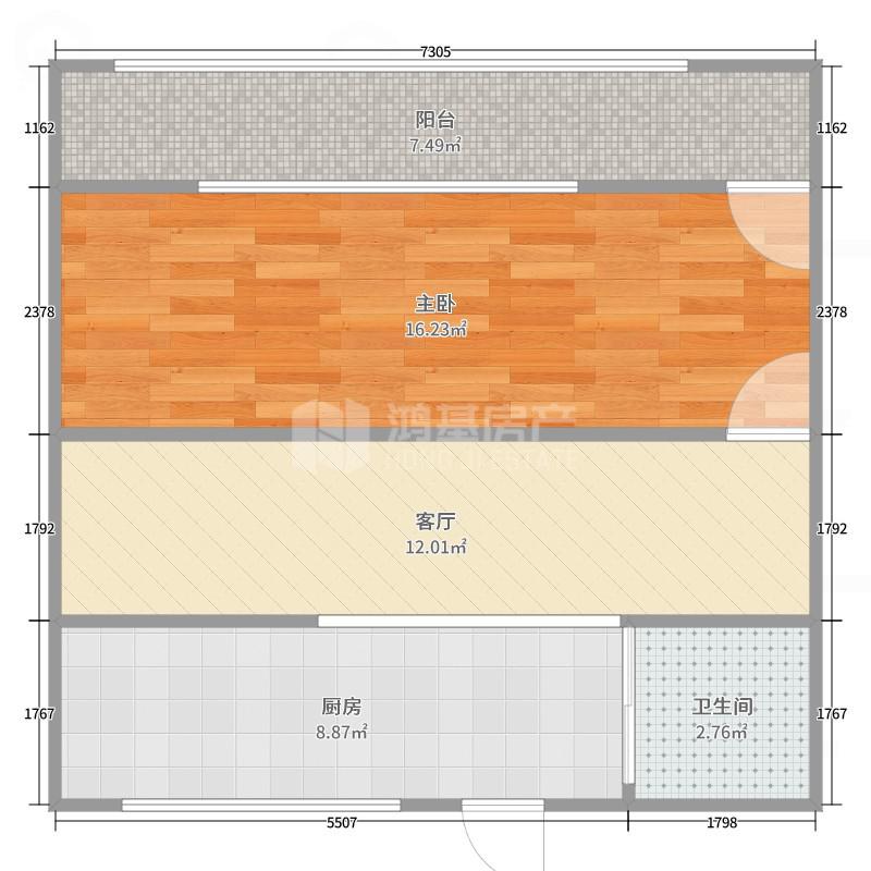 戴家巷,经典1室1厅1卫1阳台南户全明普通两证齐全13