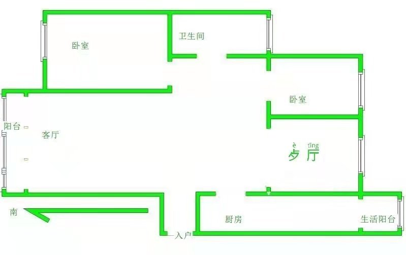 涪城区高水普通3室2厅1卫二手房出售11