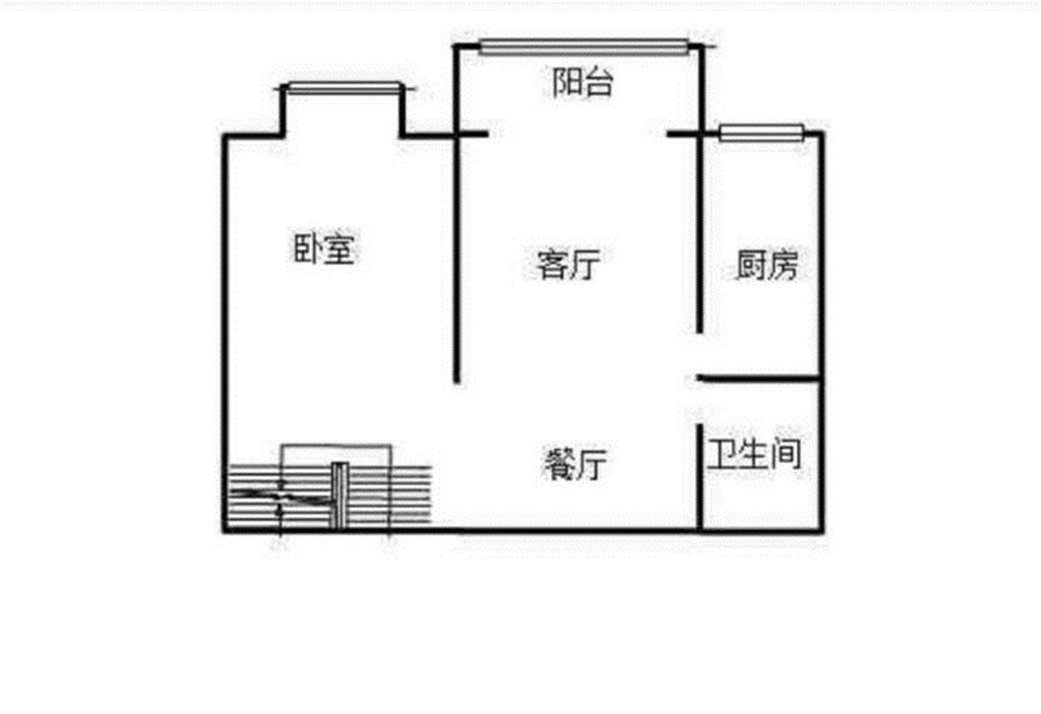 华城国际花园,急售 紫薇小学旁 华城国际1室 精装 双证 户型方正 可贷款9