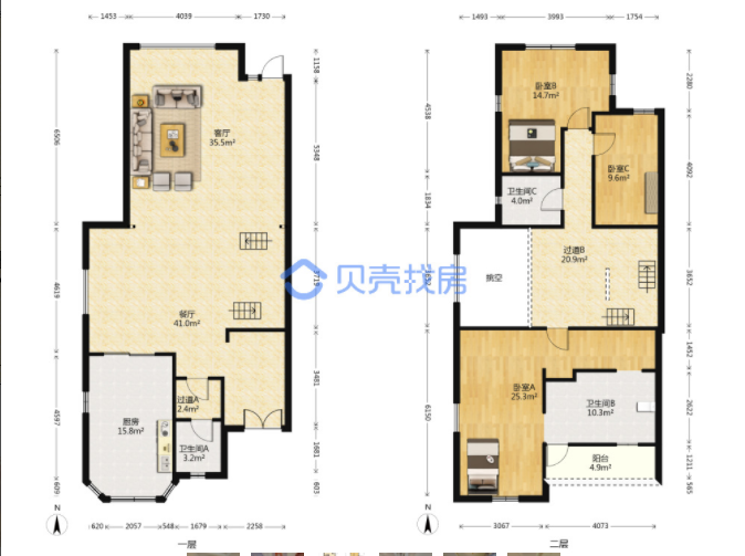 金域蓝湾,E区别墅 带装修 诚意放卖8