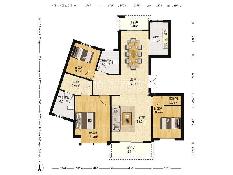 鼓楼区建宁路毛坯3室2厅2卫二手房出售10