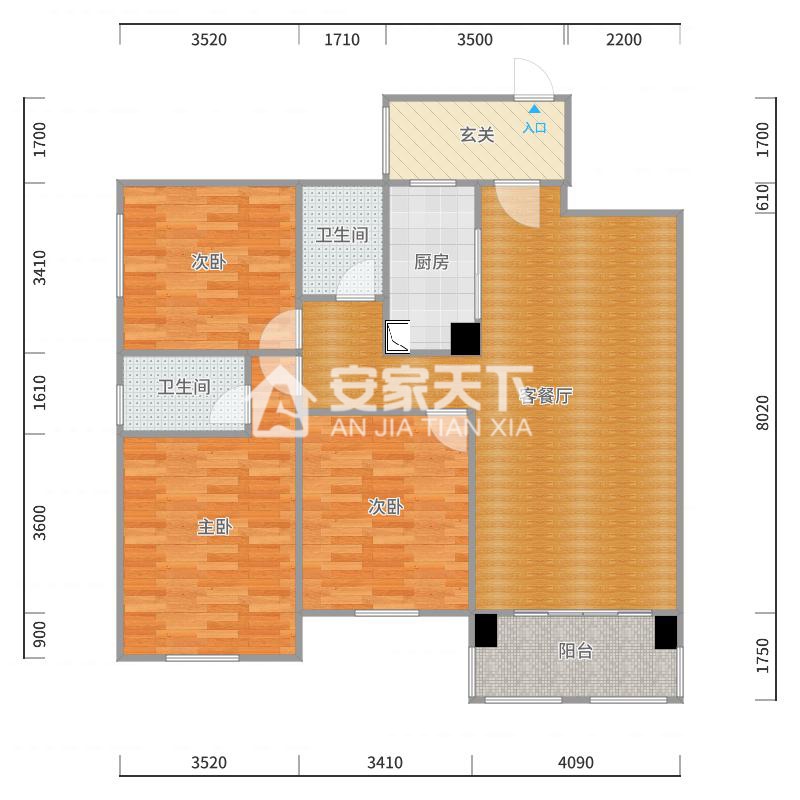 右江区右江普通3室2厅2卫二手房出售13