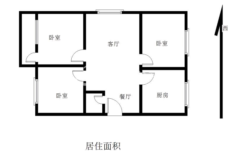 西池小区南区,西池小区 普通装修 三房9