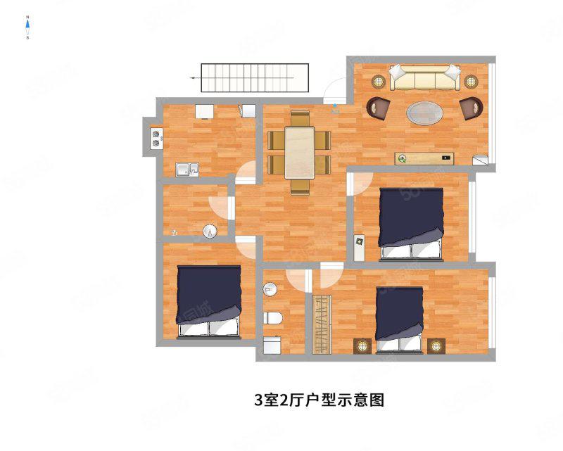 顺庆区五星花园精装3室2厅1卫二手房出售3