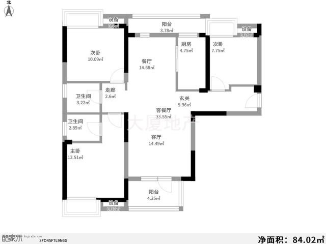 新八世纪华城,新八世纪华城精装3房1卫拎包入住57万13