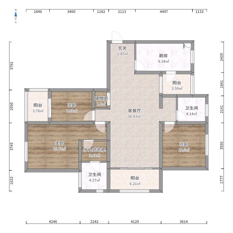 麒麟区南片区毛坯3室2厅2卫二手房出售11