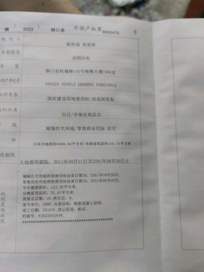 洞口县城中毛坯4室2厅2卫二手房出售4