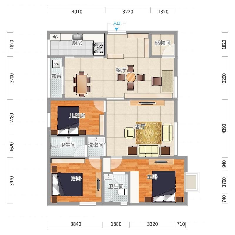 麒麟区南片区毛坯4室2厅2卫二手房出售12