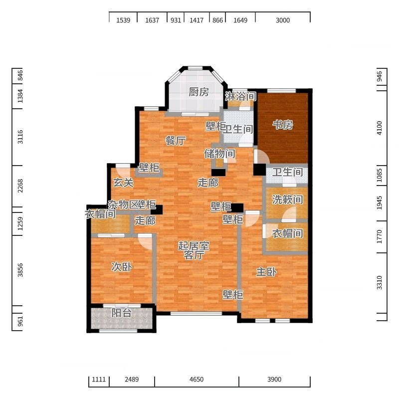 瑞城御园,瑞城御园 154平3室二卫 电梯洋房 品牌家具 满五卫一13